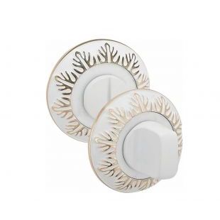 Завертка сантехническая PALIDORE на круглой накладке OL 5 WPB белый/золото