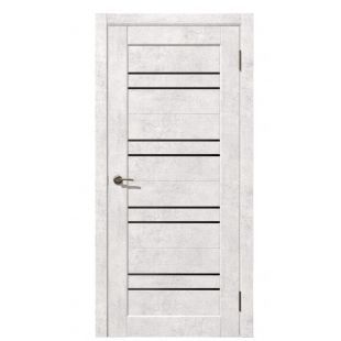 Двери Царговые ДО Рада Линия NEW Бетон известковый Чёрная лакобель