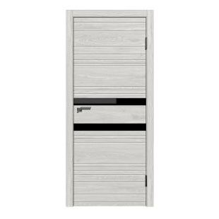 Двери Межкомнатные Новелла-2 Лиственница Серая Черная лакобель