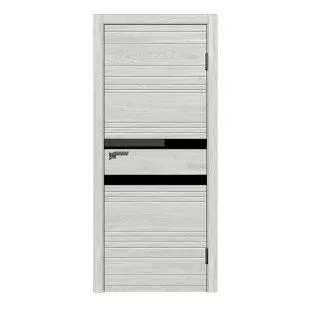 Двери Межкомнатные Новелла-2 Лиственница Серая Черная лакобель