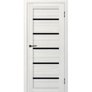 Царговая Дверь ЦДО-04 Сандал Черная лакобель