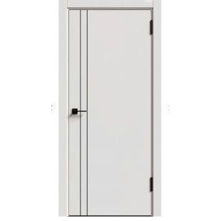Двери межкомнатные Комета 2 ПВХ ПЭТ Платина Алюминиевая кромка 