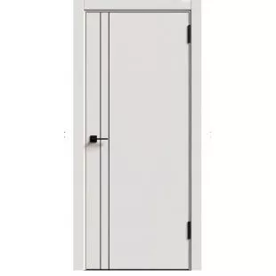 Двери межкомнатные Комета 2 ПВХ ПЭТ Платина Алюминиевая кромка 