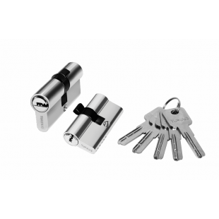 Цилиндр алюминий 60мм (ключ-ключ), 5 ключей