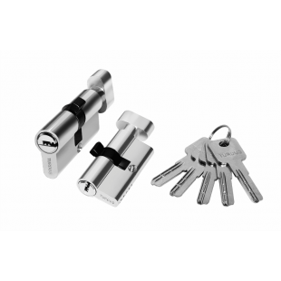 Цилиндр алюминий 60мм (ключ-завертка), 5 ключей