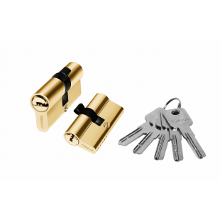 Цилиндр алюминий 60мм (ключ-ключ), 5 ключей