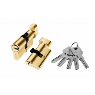 Цилиндр алюминий 60мм (ключ-завертка), 5 ключей