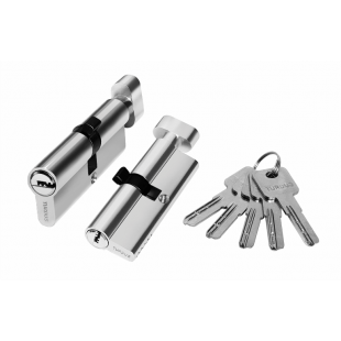 Цилиндр алюминий 90мм (ключ-завертка), 5 ключей