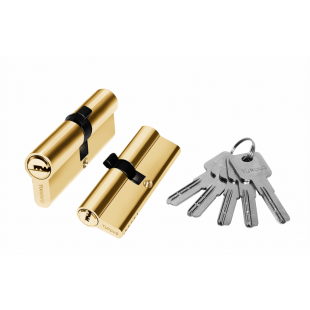 Цилиндр алюминий 90мм (ключ-ключ), 5 ключей