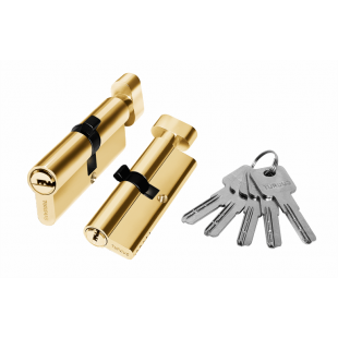 Цилиндр алюминий 90мм (ключ-завертка), 5 ключей