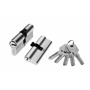 Цилиндр алюминий 80мм (ключ-ключ), 5 ключей