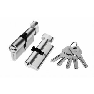 Цилиндр алюминий 80мм (ключ-завертка), 5 ключей