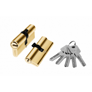 Цилиндр алюминий 80мм (ключ-ключ), 5 ключей