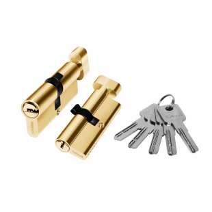 Цилиндр алюминий 80мм (ключ-завертка), 5 ключей