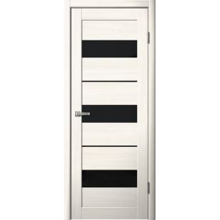 Двери Царговые ЦДО-07 Ясень Светлый Черная лакобель