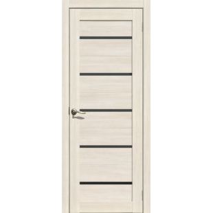 Двери Царговые ЦДО-04 Ясень Светлый Черная лакобель