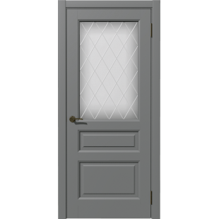 Двери Царговые Экошпон Пиано-2 ДО Серый Софт