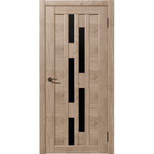 Двери Царговые Рада Штрих Шампань ДО Черная лакобель