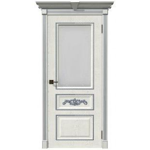 Дверь Амелия ДО патина Серебро Экошпон