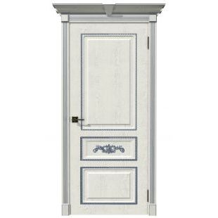 Дверь Амелия ДГ патина Серебро Экошпон