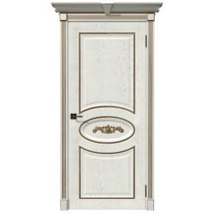 Дверь Валенсия ДГ патина Золото Экошпон